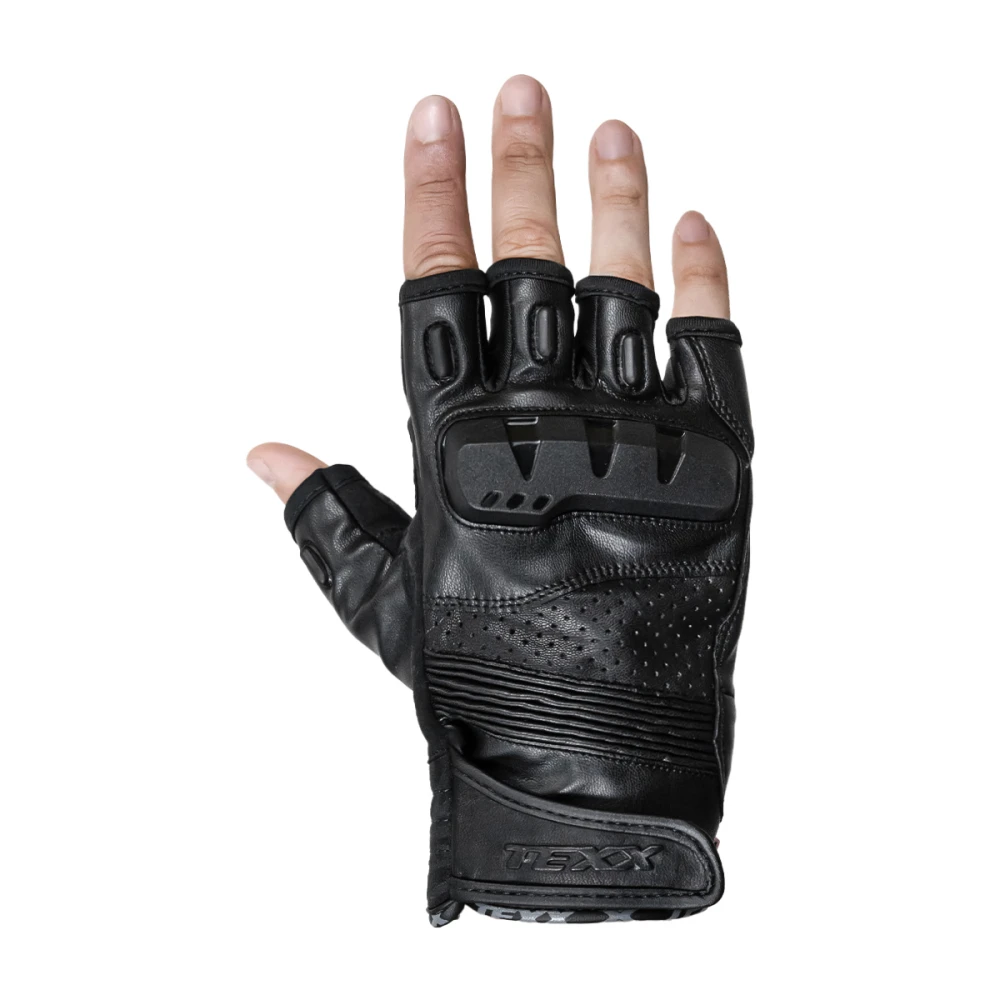LUVA TEXX PANTHER MEIO DEDO PRETA